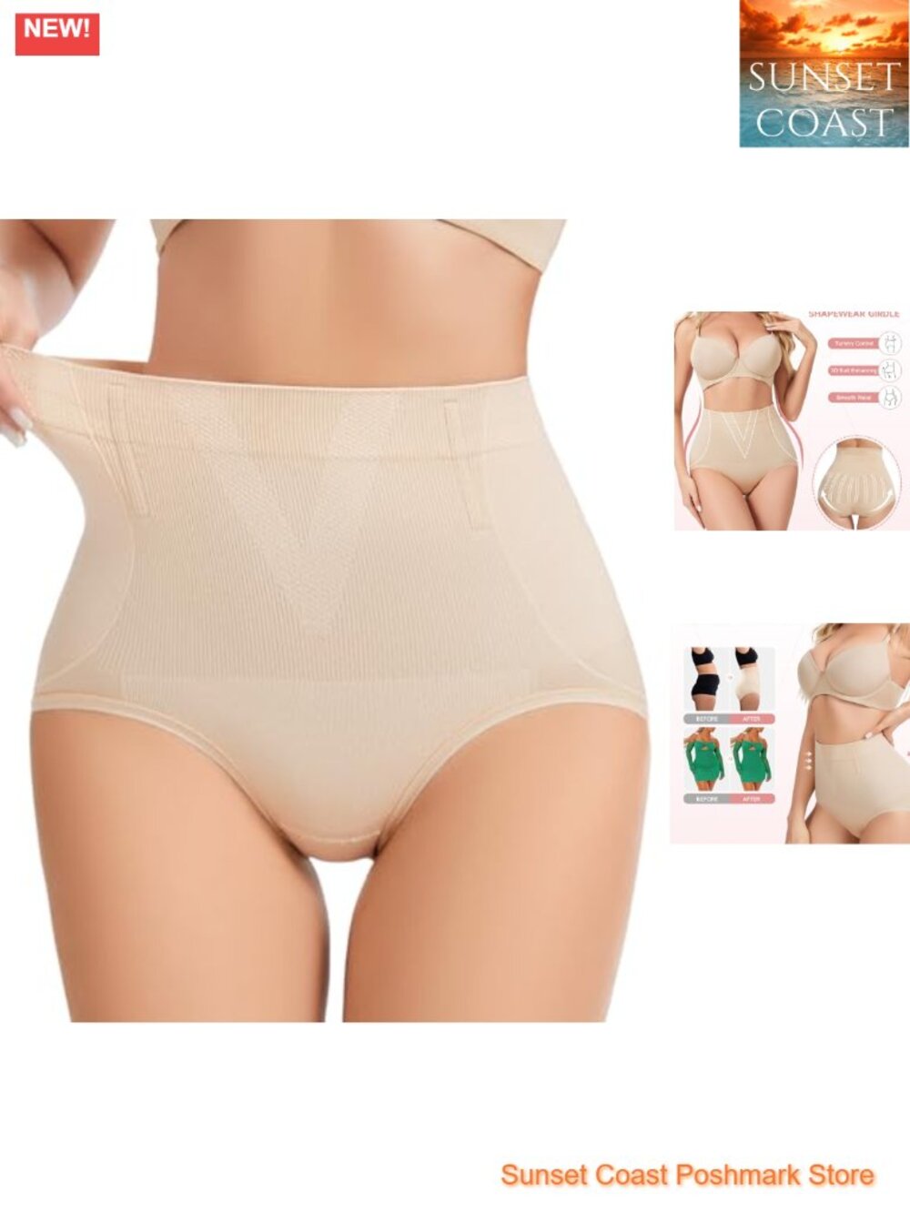High Waist Tummy Control Shapewear Panties Seamless Body Shaper Brief